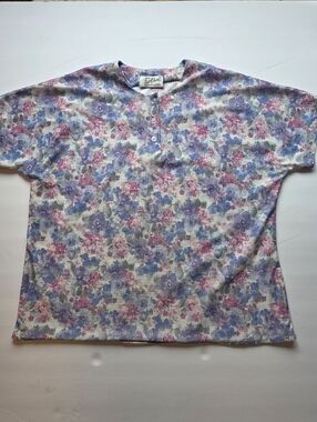 D'Allards Vintage Watercolor Floral Blouse